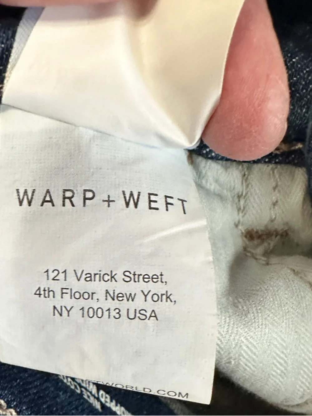 WARP + WEFT Blue Jeans Size 00/24 NCE CROPPED WIDE LEG MEDIUM Wash - Picture 13 of 16